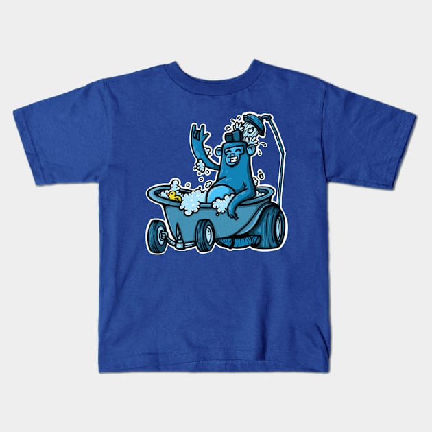 hotrod gorila Kids T-Shirt by manuvila